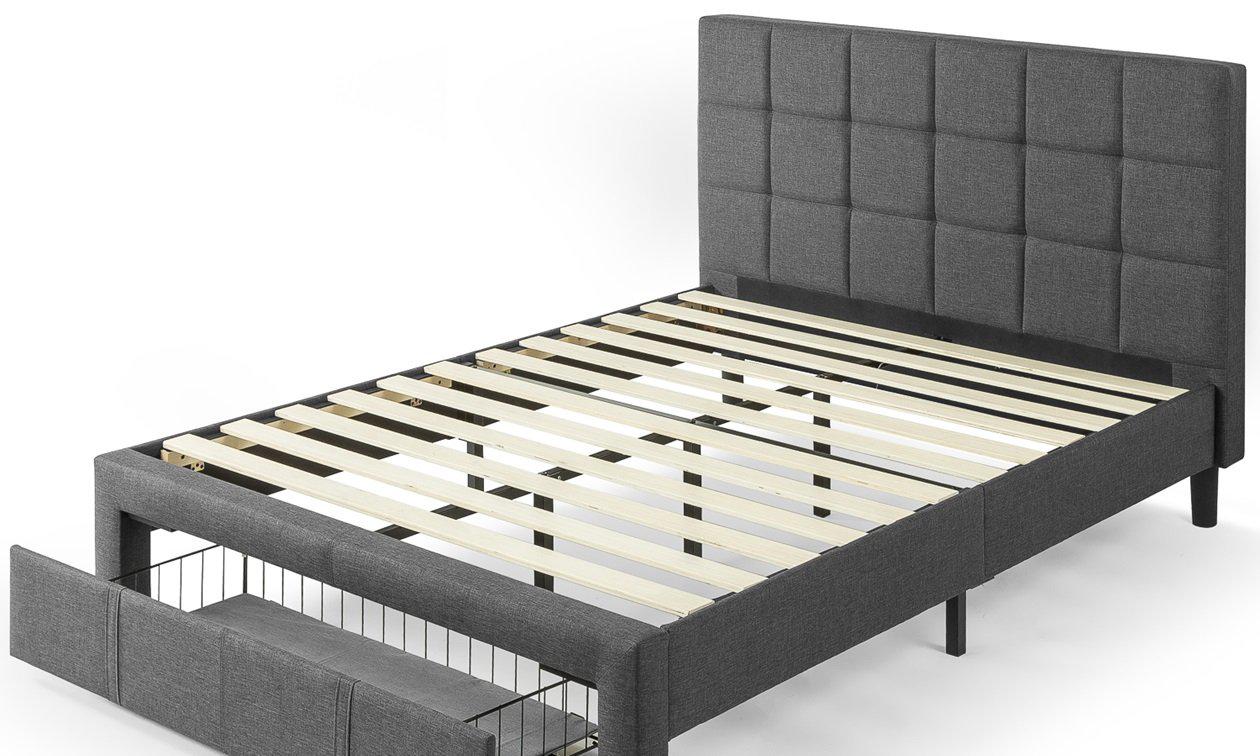 Lottie Upholstered Bed Frame with Drawer