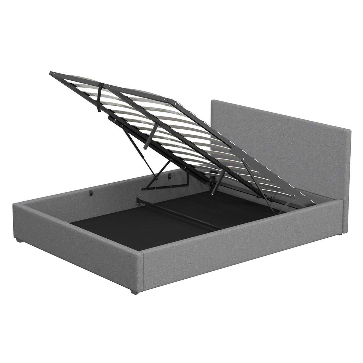 Milano Luxury Gas Lift Bed with Headboard (Model 1) No.28 Queen Grey