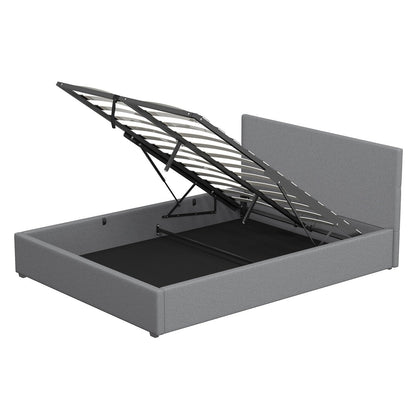 Milano Luxury Gas Lift Bed with Headboard (Model 1) No.28 Double Grey