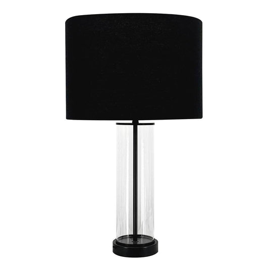 East Side Table Lamp Black with Black Shade