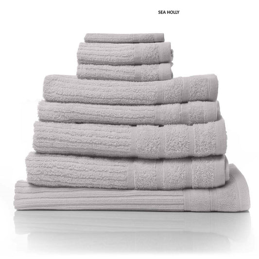 Royal Comfort Eden Egyptian Cotton 600 GSM 8 Piece Towel Pack Sea Holly
