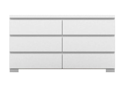 Elara High Gloss 6 Drawer Chest - White