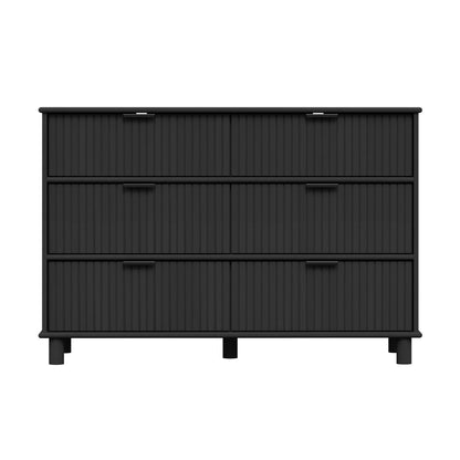 Sorrento 6 Drawer Chest - Black