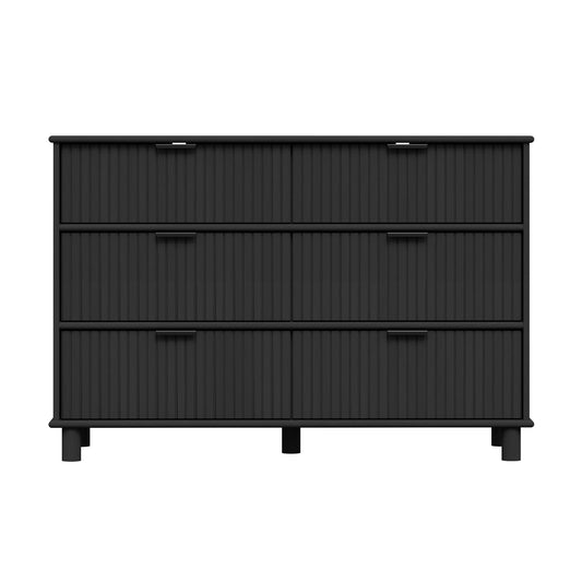Sorrento 6 Drawer Chest - Black