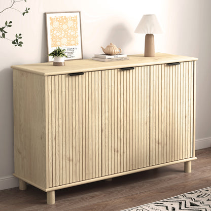 Sorrento 3 Door Sideboard Cupboard - Oak