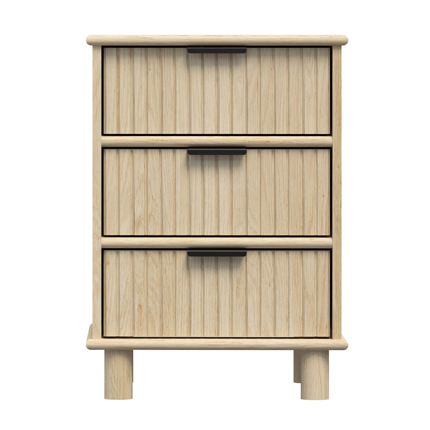 Sorrento 3 Drawer Side Table - Oak