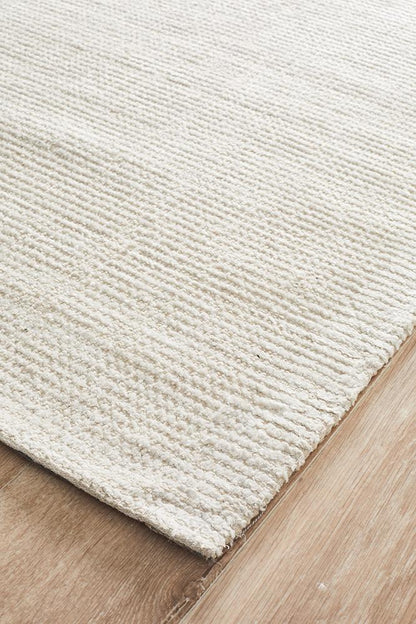 Allure Ivory Cotton Rayon Rug 400 x 300 CM