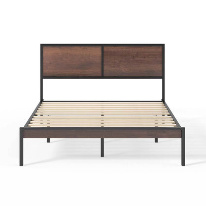 Mory Metal and Wood Bed Frame Single