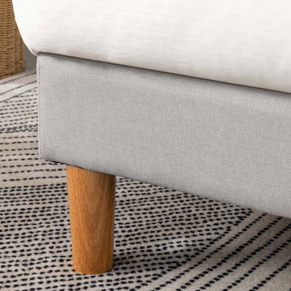 Sienna Upholstered Bed Frame Light Grey Queen