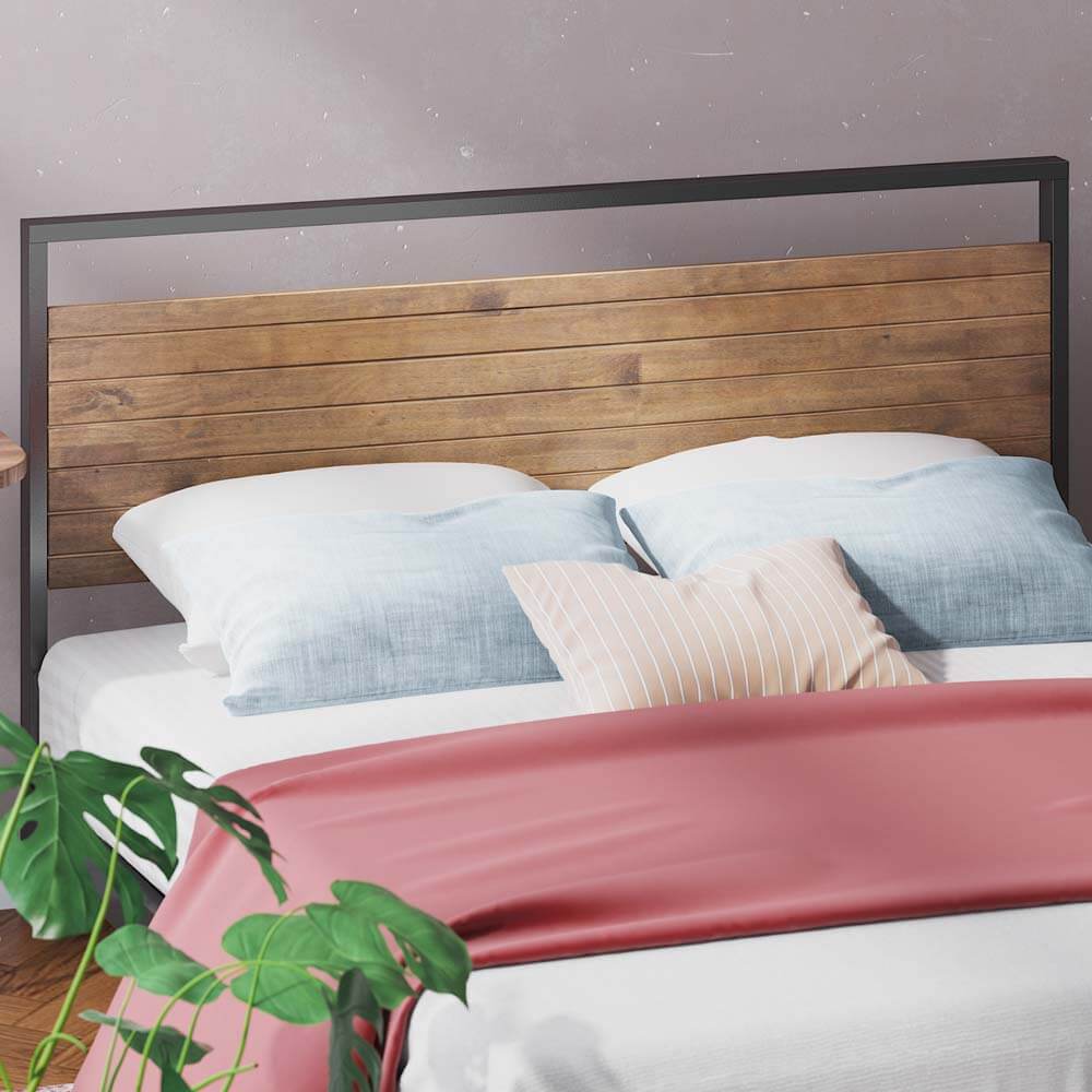 Ironline Metal And Wood Bed Frame Single