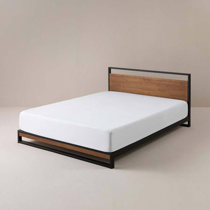 Ironline Metal And Wood Bed Frame Single