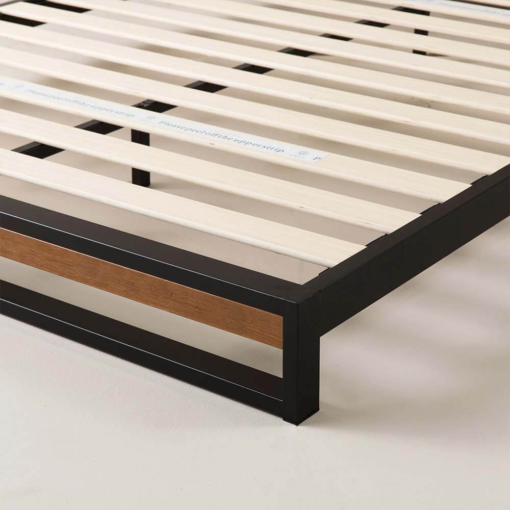 Ironline Metal And Wood Bed Frame Single