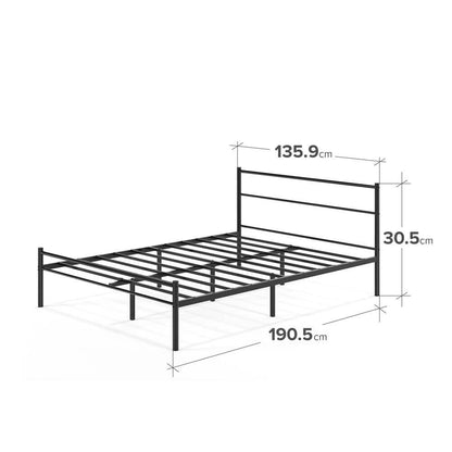 Geraldine Metal Bed Frame Black Double