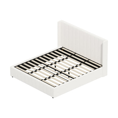 Gabrielle Boucle Gas Lift Storage Bed - King