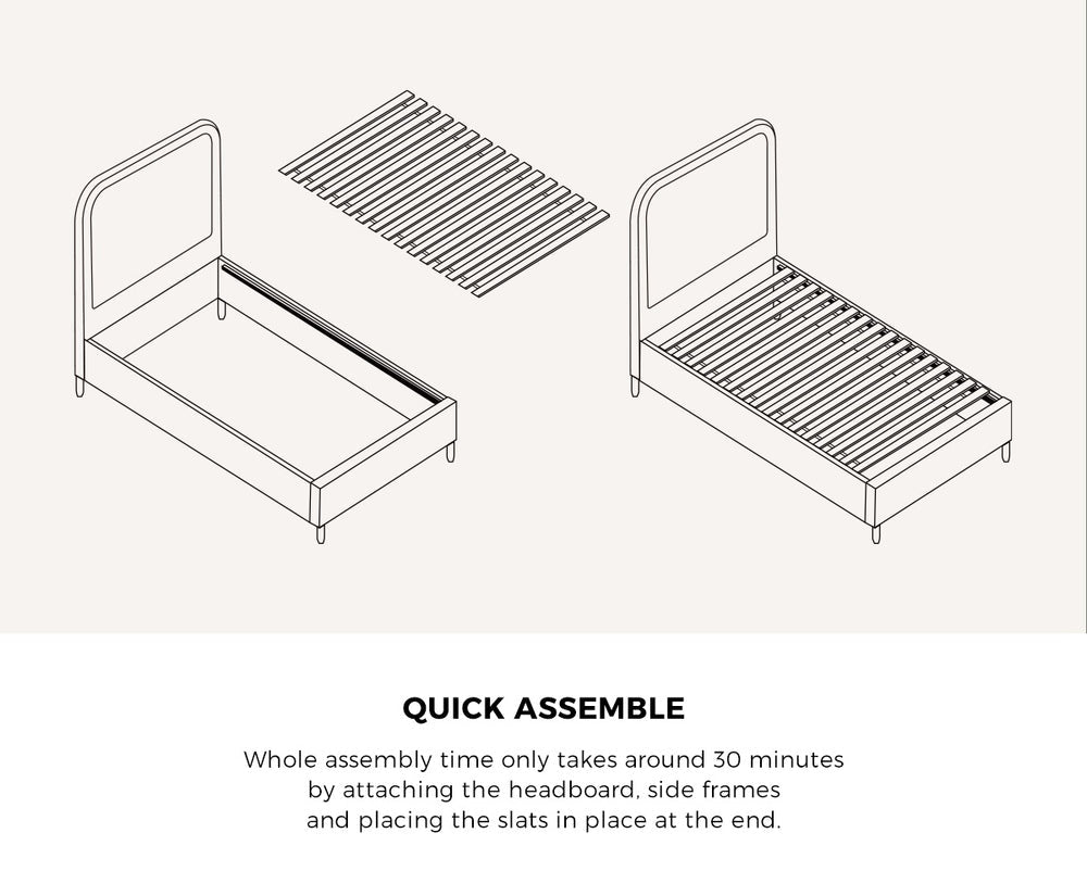 Flores Bed Frame - Double