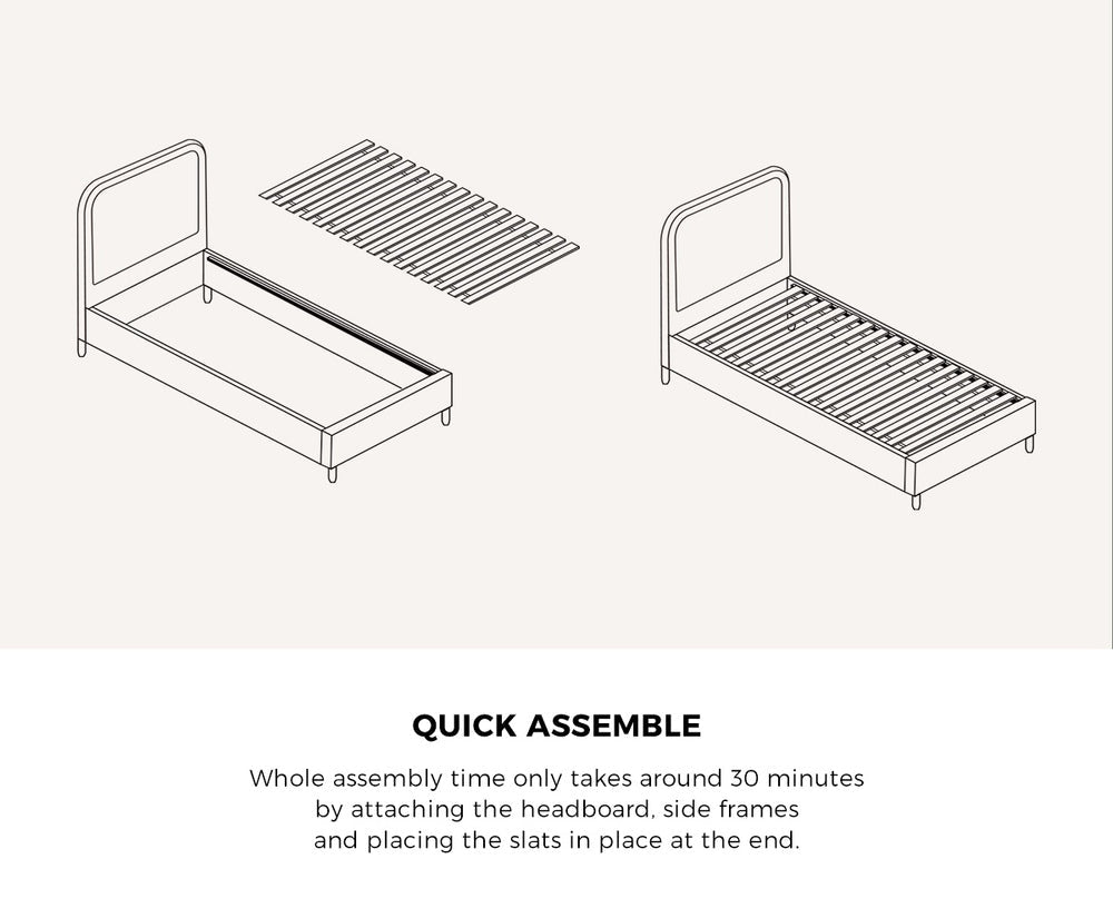 Flores Bed Frame - Single