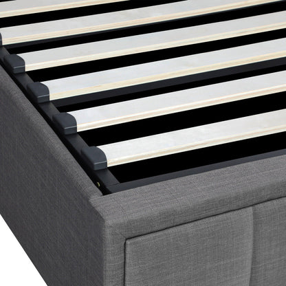 Reese Upholstered Gas Lift Bed - Double