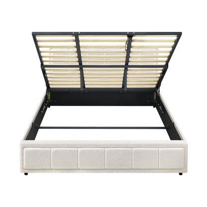 Reese Boucle Gas Lift Storage Bed - King