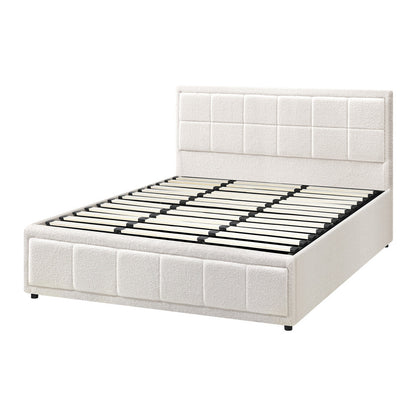 Reese Boucle Gas Lift Storage Bed - King