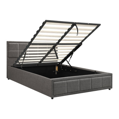 Reese Upholstered Gas Lift Bed - Queen