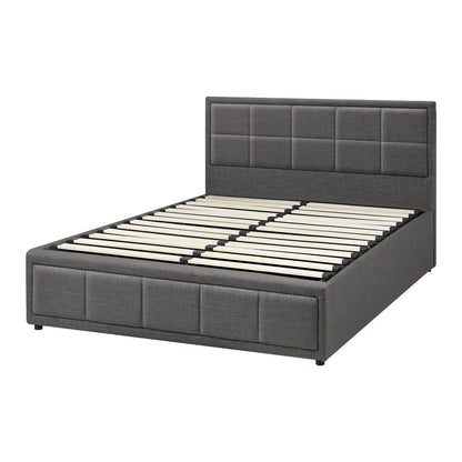 Reese Upholstered Gas Lift Bed - Queen