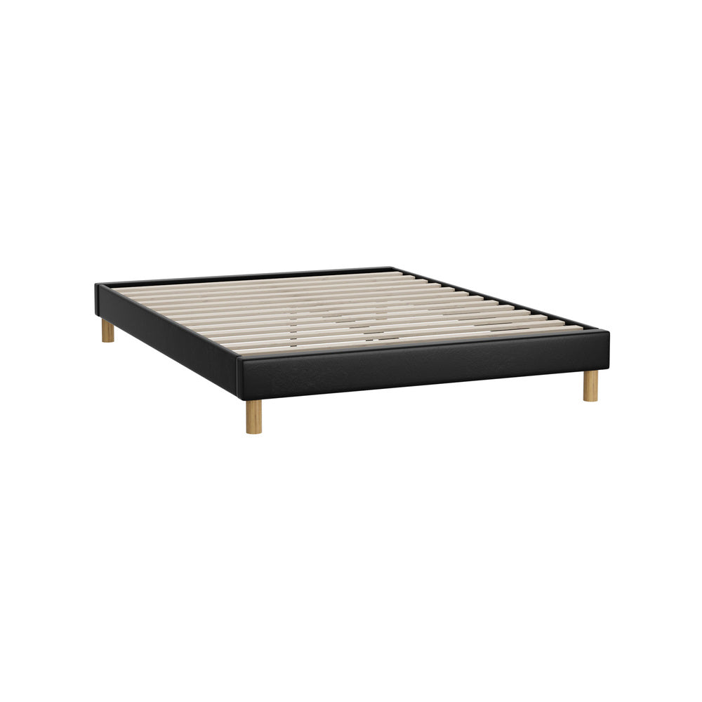 Siena Faux Leather Bed Base - Double