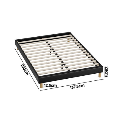 Siena Faux Leather Bed Base - Double
