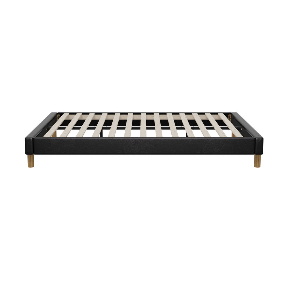 Siena Faux Leather Bed Base - Double