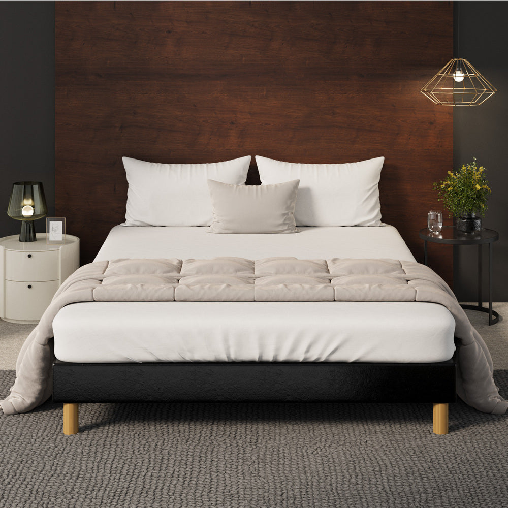 Siena Faux Leather Bed Base - Double