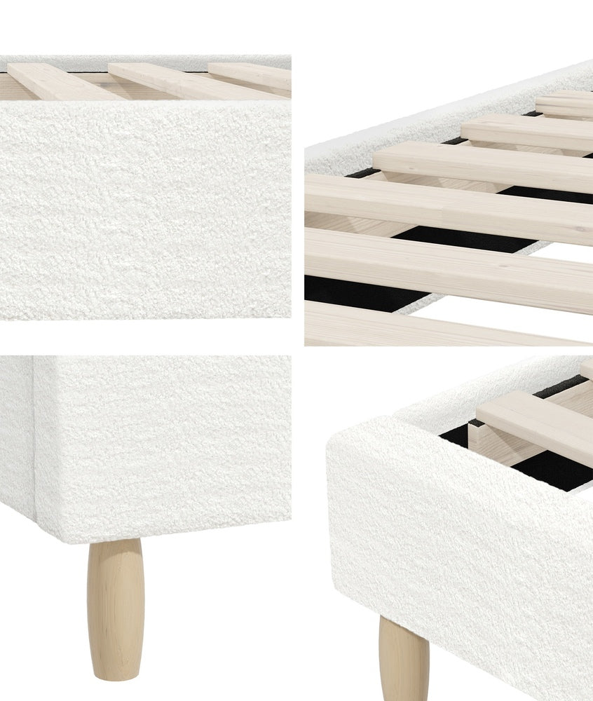Siena Boucle Bed Base - Double