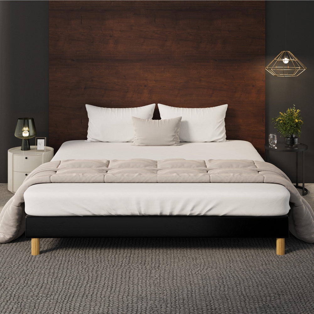 Siena Faux Leather Bed Base - King