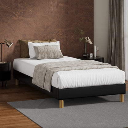 Siena Faux Leather Bed Base - King Single