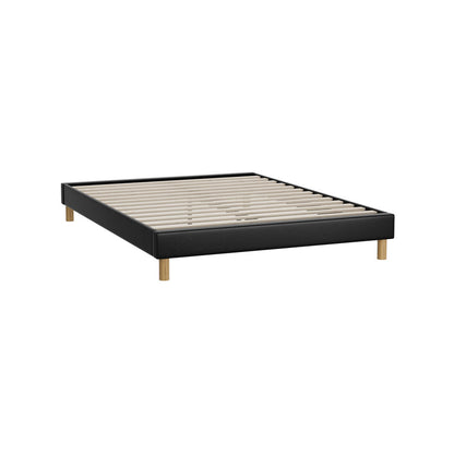 Siena Faux Leather Bed Base - Queen