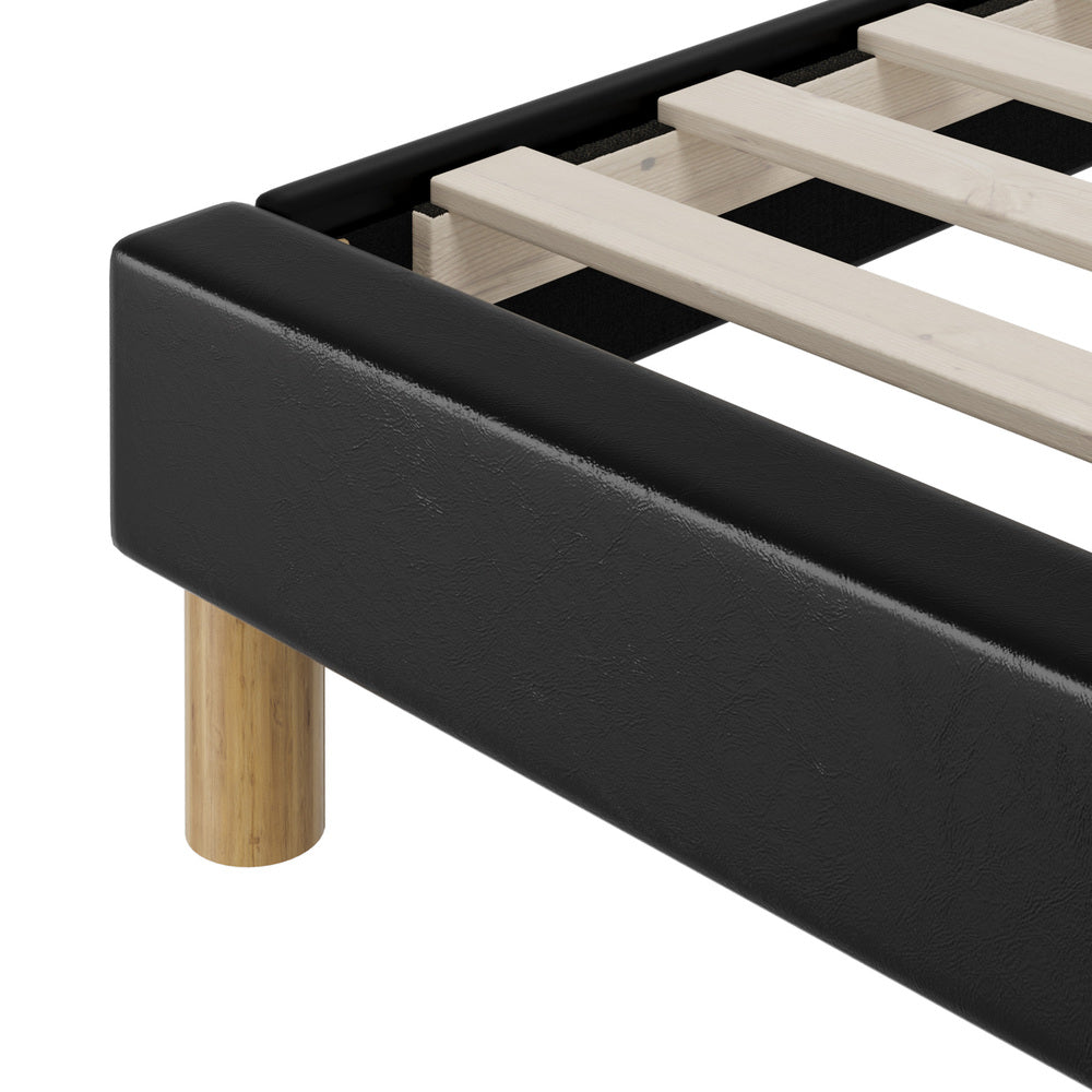 Siena Faux Leather Bed Base - Single