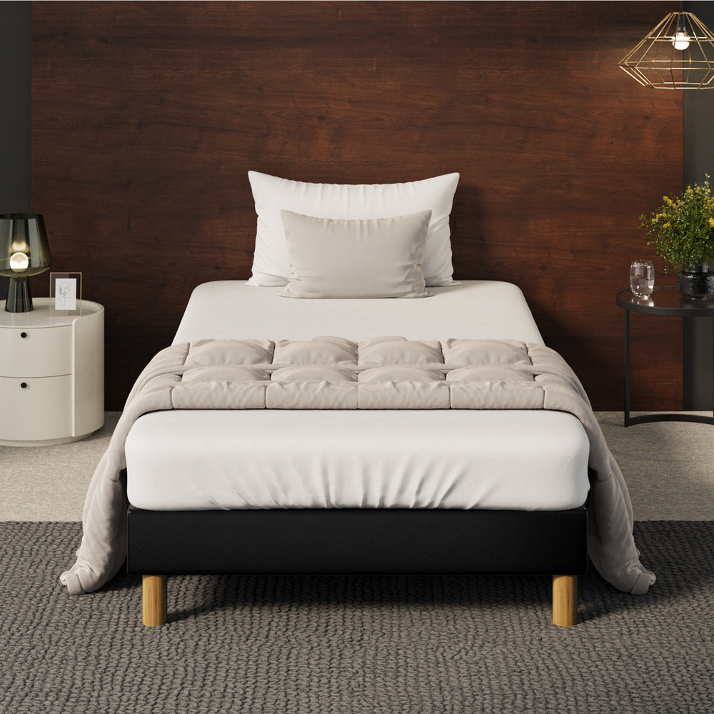 Siena Faux Leather Bed Base - Single