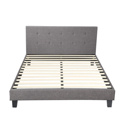 Grey Quiton Upholstered Bed Frame - Double