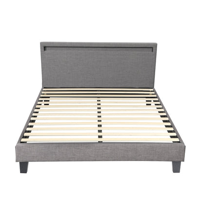 Lambeau Upholstered Bed Frame with LED - Queen