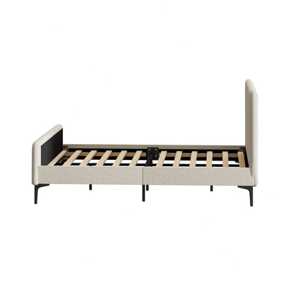 Emily Beige Bed - Double