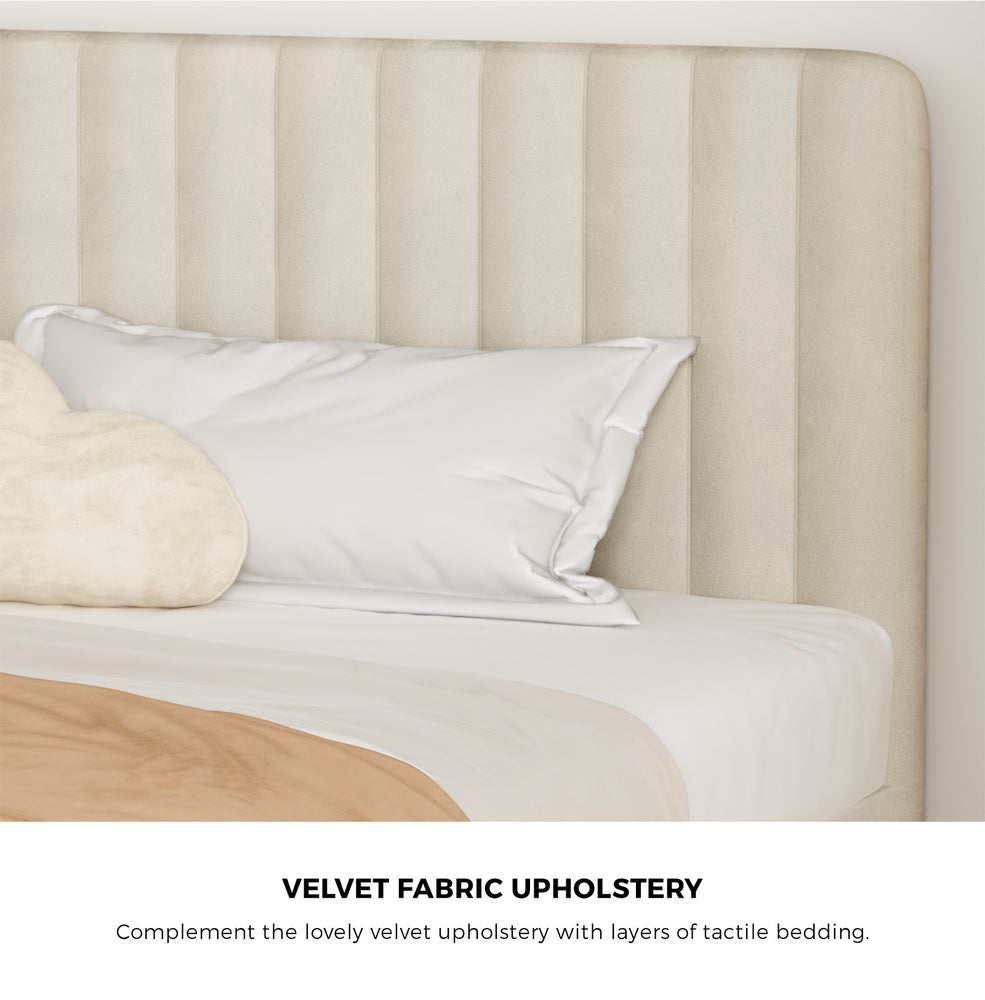 Emily Beige Bed - King