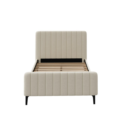 Emily Beige Bed - King Single