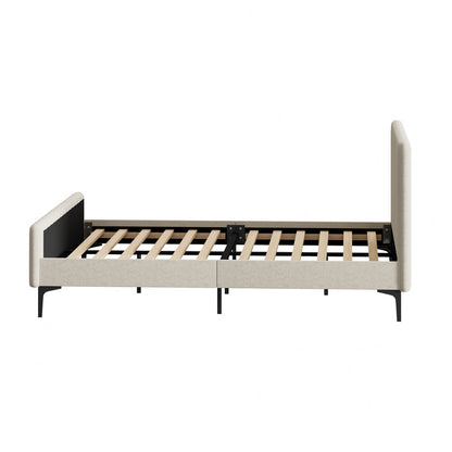 Emily Beige Bed - Queen