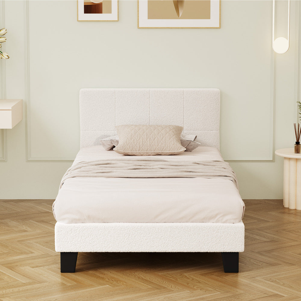 Aurelia Boucle Bed Frame - King Single
