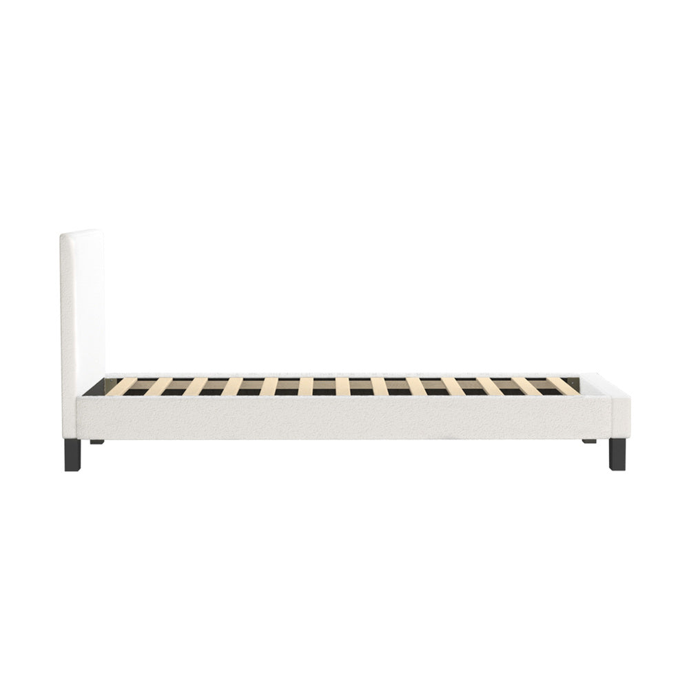 Demetrius Boucle Bed Frame - Single