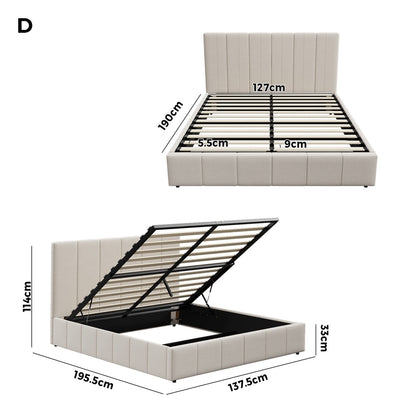 Colson Gas Lift Storage Bed - Double