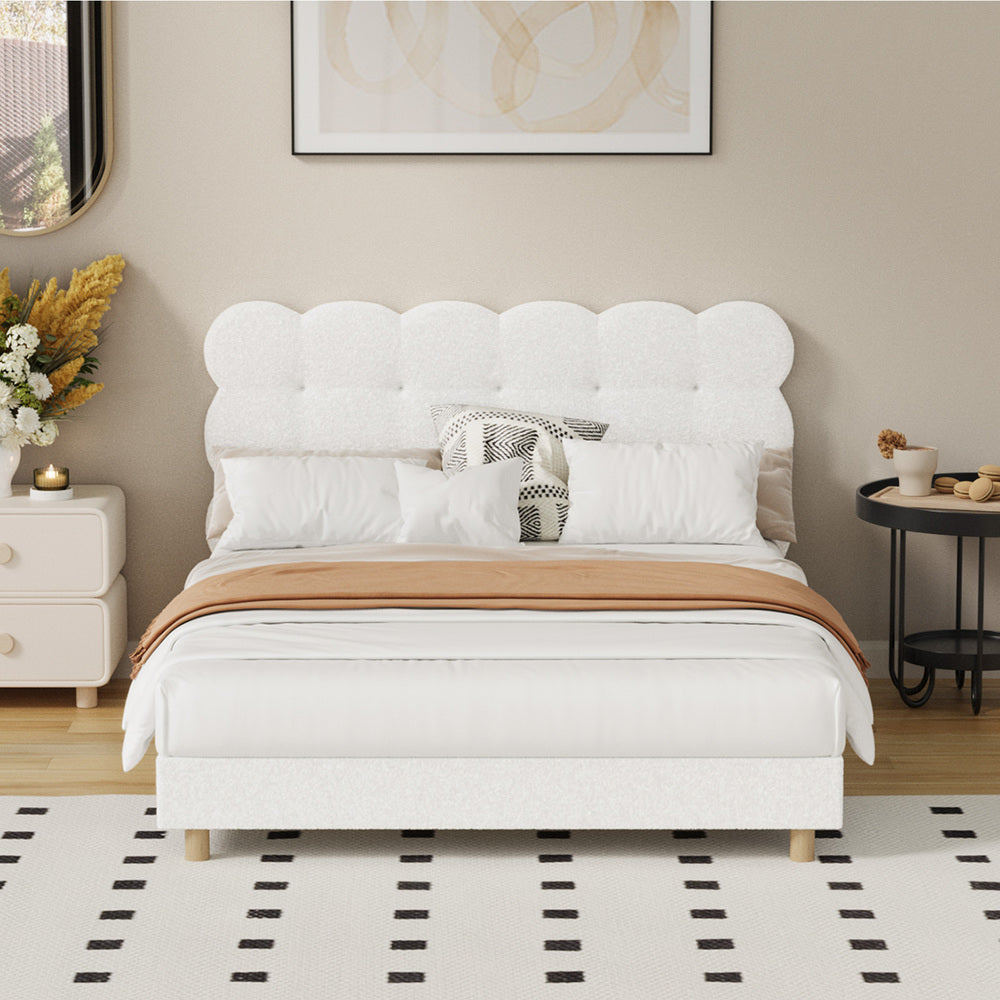 Winslow Boucle Platform Bed
