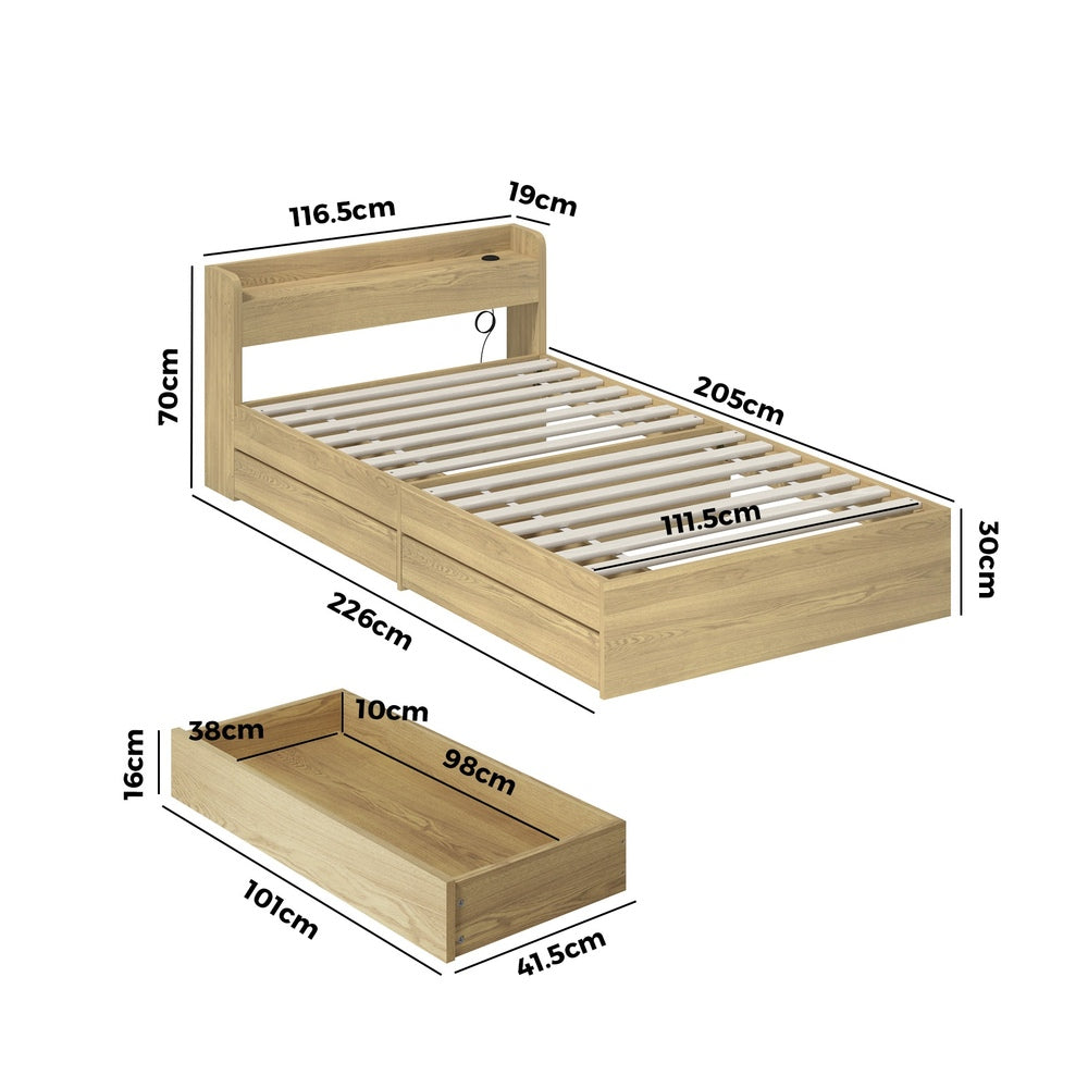 Cassandra Bed Frame - King Single