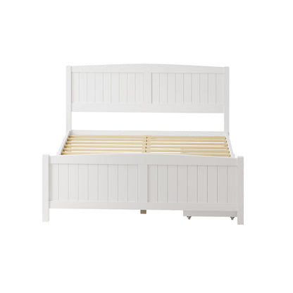 Nala Bed Frame with Trundle Drawers White