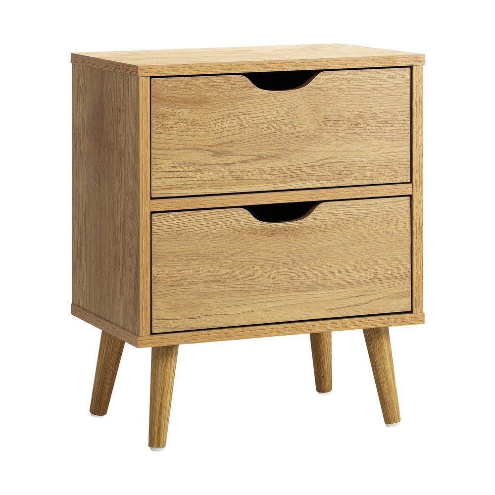 Aldan 2 Drawer Bedside Table