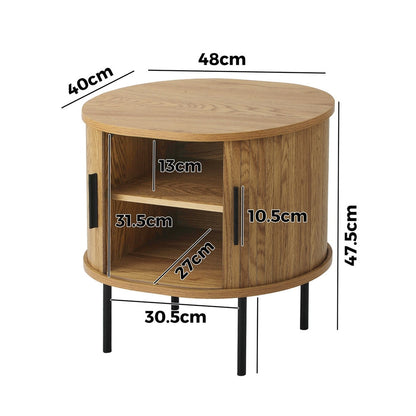 Crown Bedside Table Natural