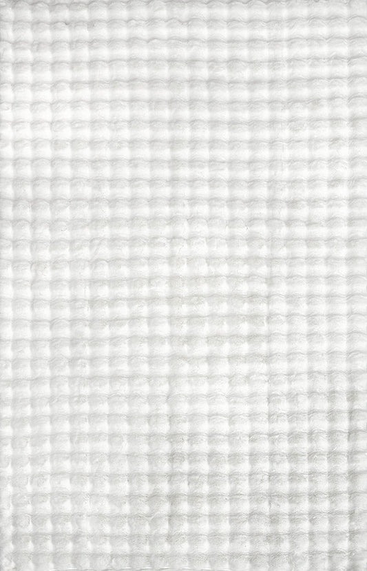 Bubble Washable Rug White 220 x 150 CM